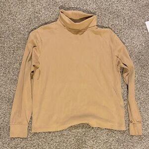Westbound Casual Beige Turtleneck Top
